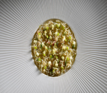 Fantaisie d'araignée de mer acidulée au chasselas du Vully